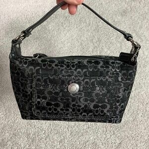 Vintage Coach Mini Signature Optic Lurex Handbag Hobo Bag #G0768-40958 2007 RARE